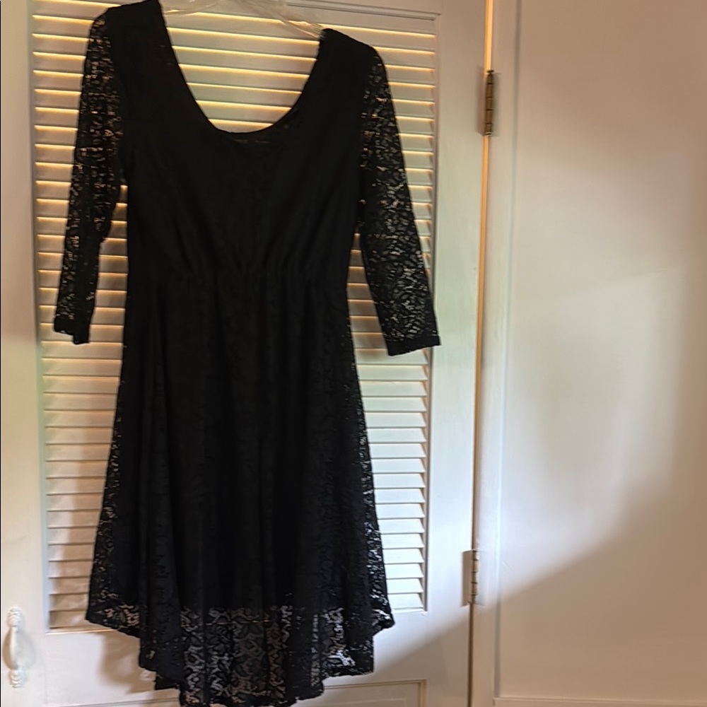 Adam Levine Collection Black Fit and Flare Cocktail Dress